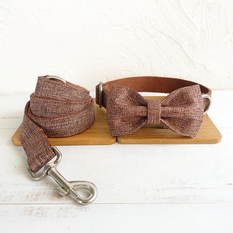 SeatyPet™ Brown Bow Tie Collar