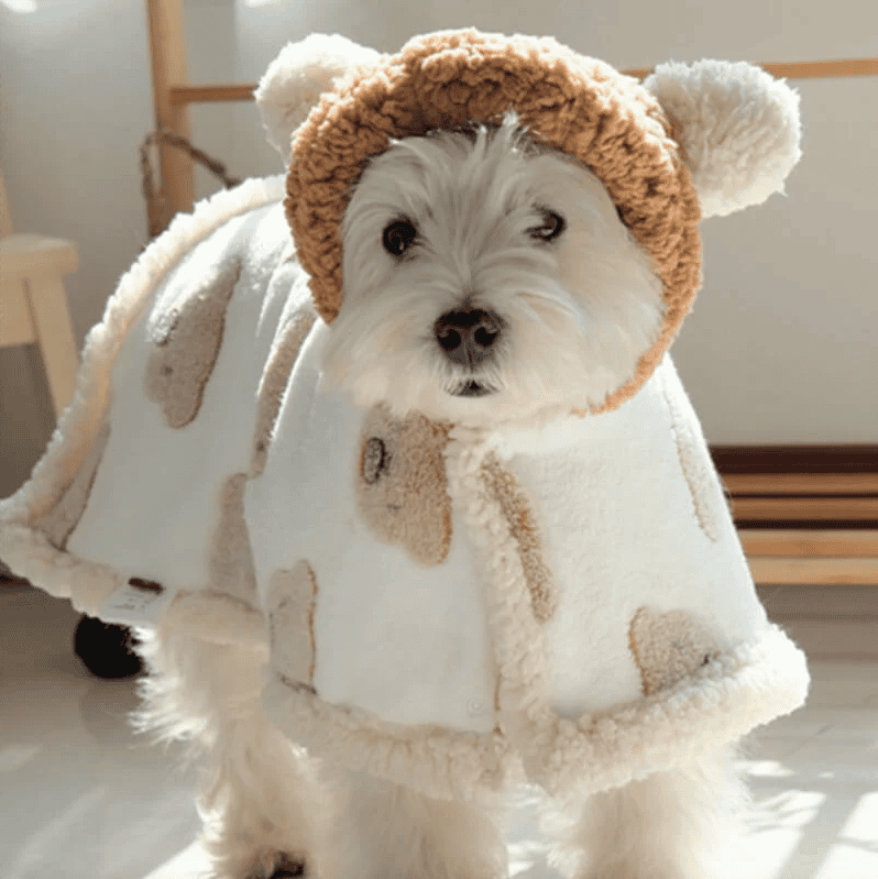 Copertina stile Poncho | 🐶🐻 Modello Orsetto Teddy