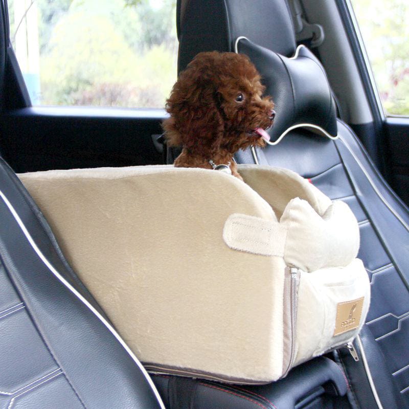 Seaty Pet™ Pet Safety Bed for Car Center Console | Velvet 